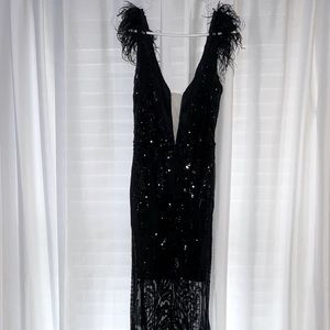 Black fashion nova evening gown